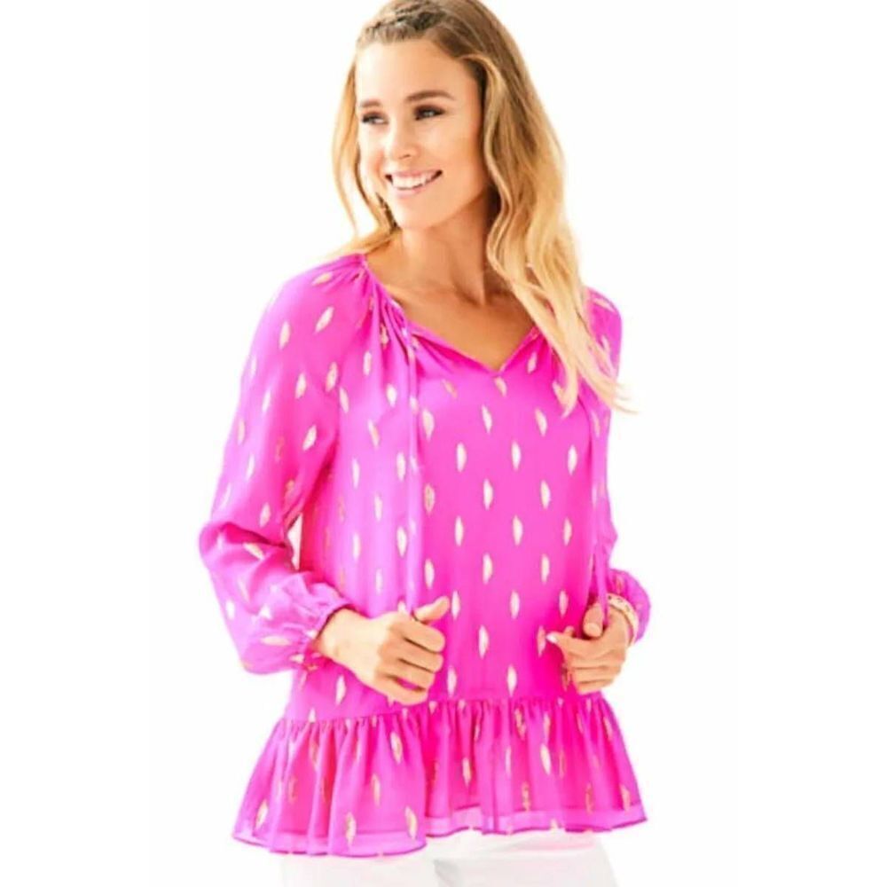Lilly Pulitzer Tensley Silk Top S